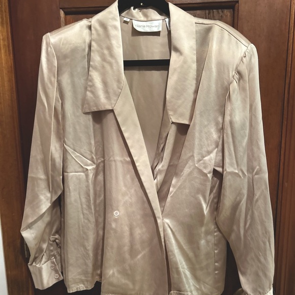 Rene Rowan women’s silk blouse size 14 vintage - Picture 1 of 8